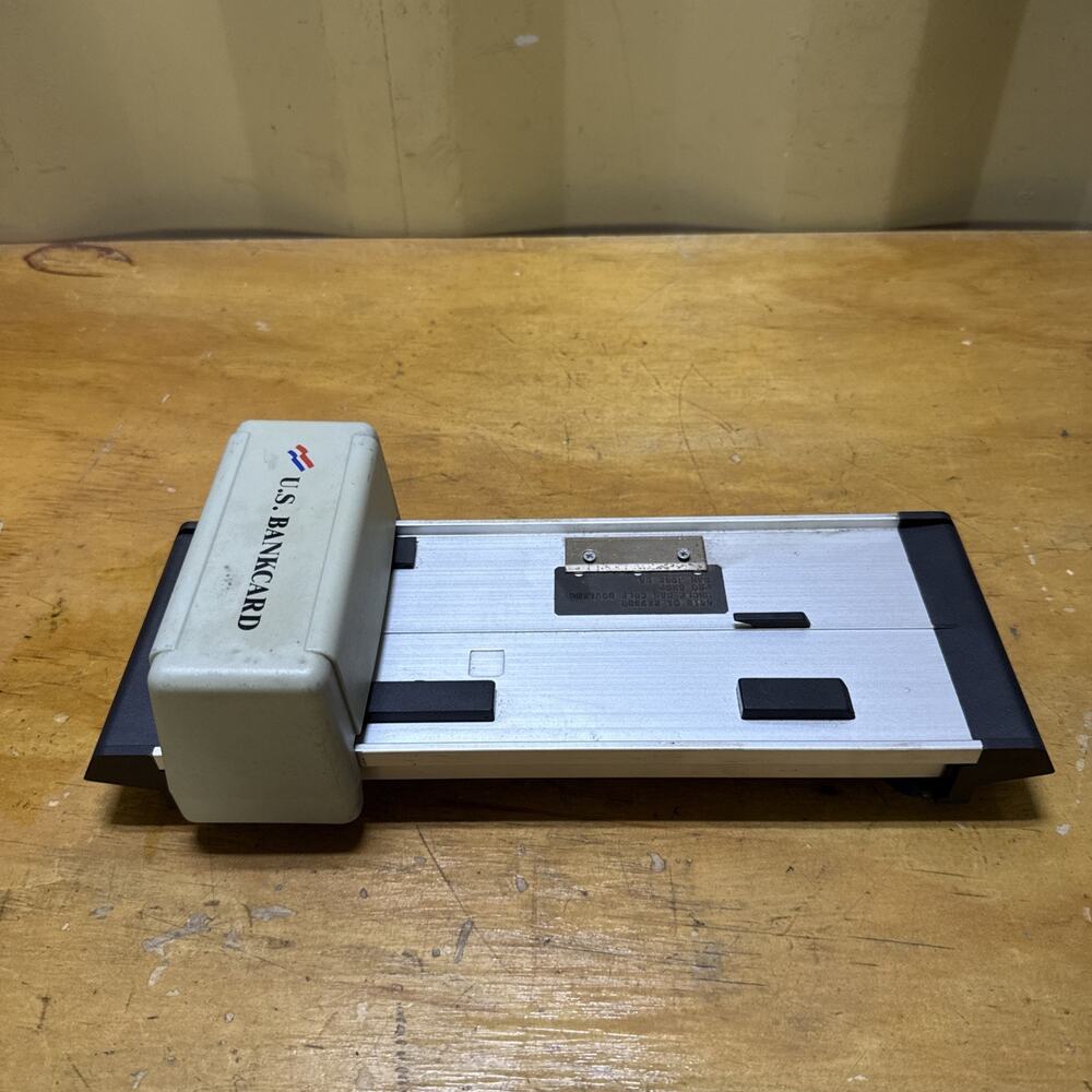 Vintage U. S. Bankcard Credit Card Printer Slider Countertop Machine